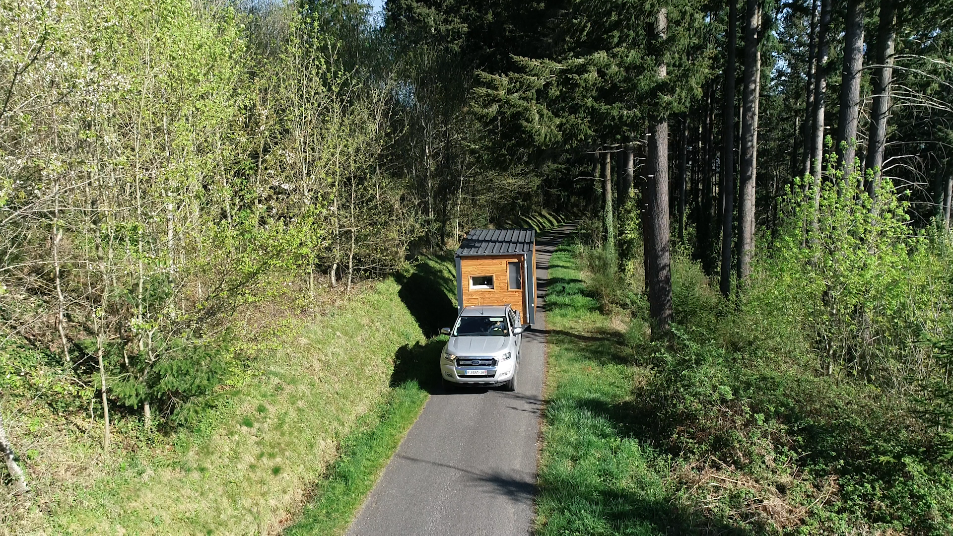 Tiny house tractée par un 4x4